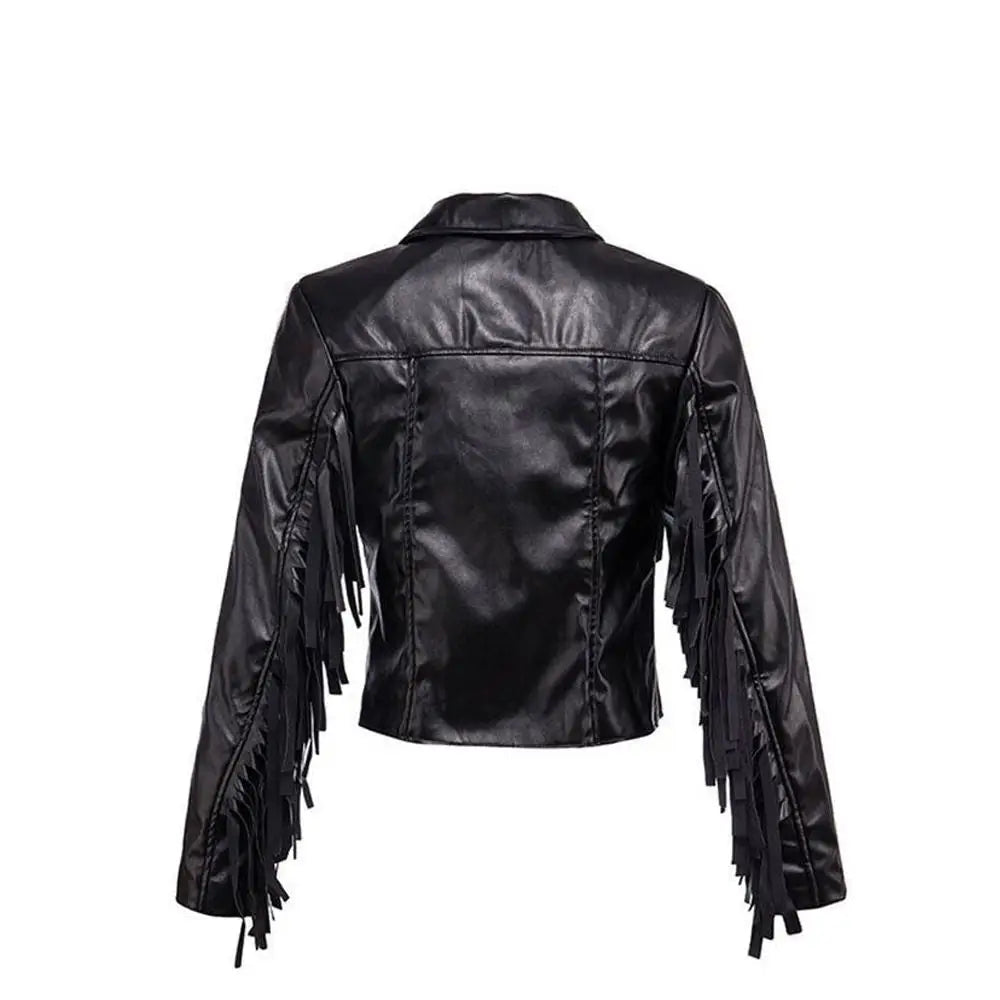 Womens Fringe Leather Designer Jacket - Riders Republic UK