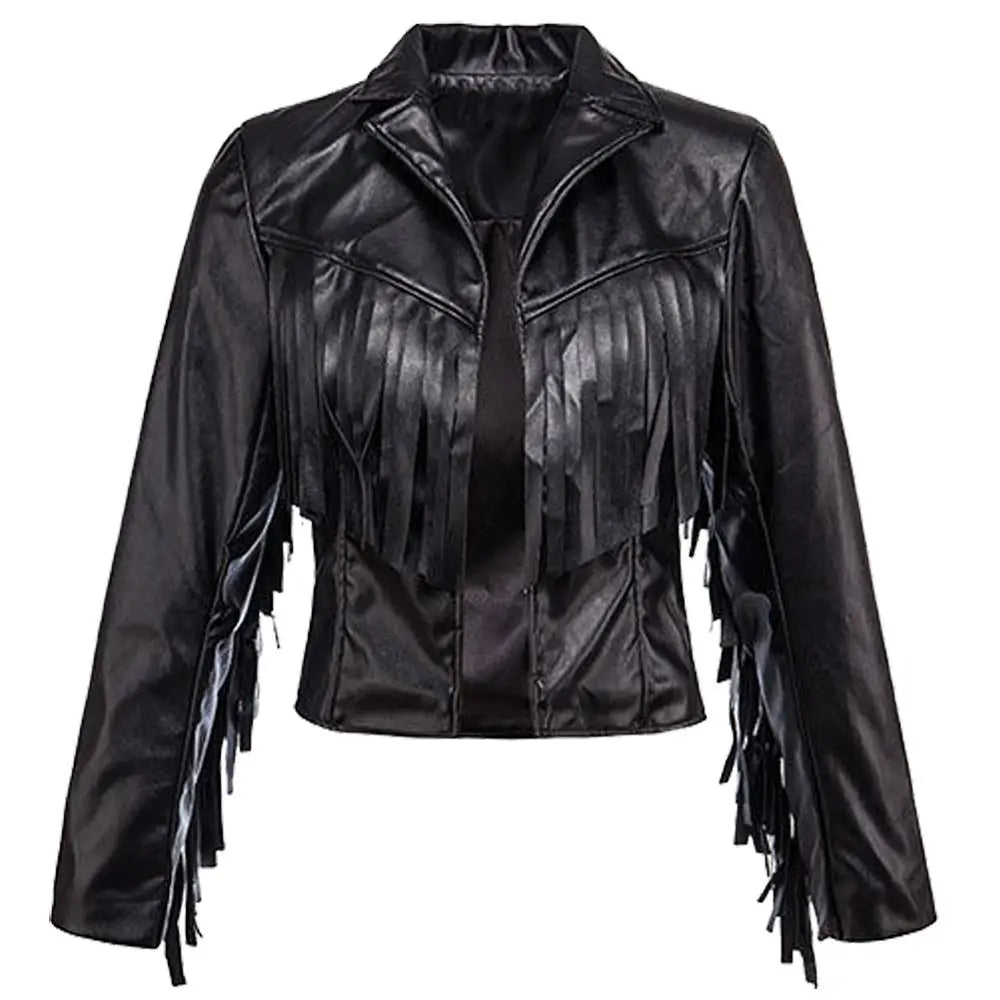 Womens Fringe Leather Designer Jacket - Riders Republic UK