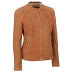 Womens Lambskin Leather Biker Jacket - Riders Republic UK