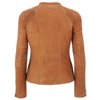 Womens Lambskin Leather Biker Jacket - Riders Republic UK