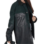 Green Suede Leather Jacket Women - Riders Republic UK