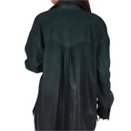 Green Suede Leather Jacket Women - Riders Republic UK