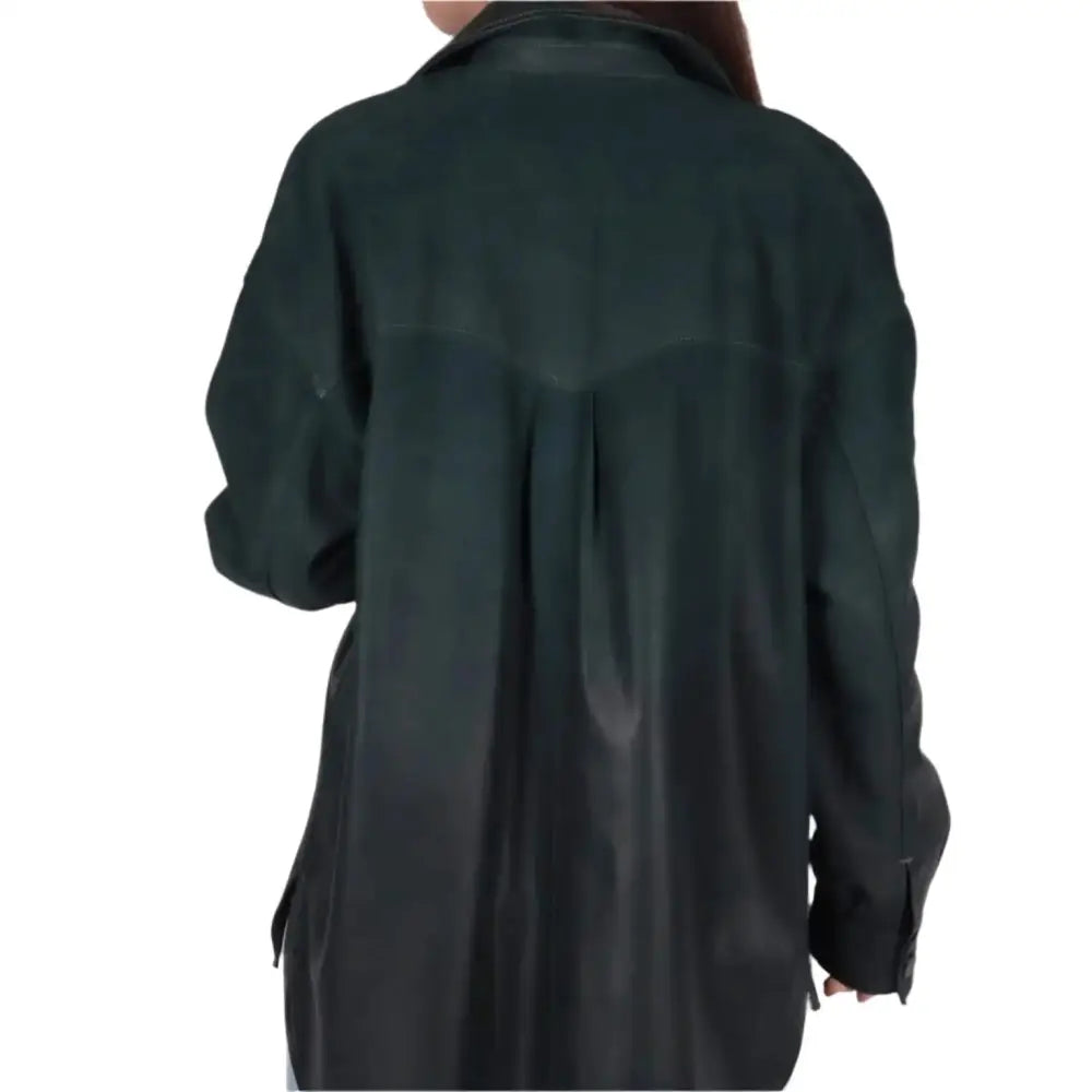 Green Suede Leather Jacket Women - Riders Republic UK