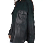 Green Suede Leather Jacket Women - Riders Republic UK