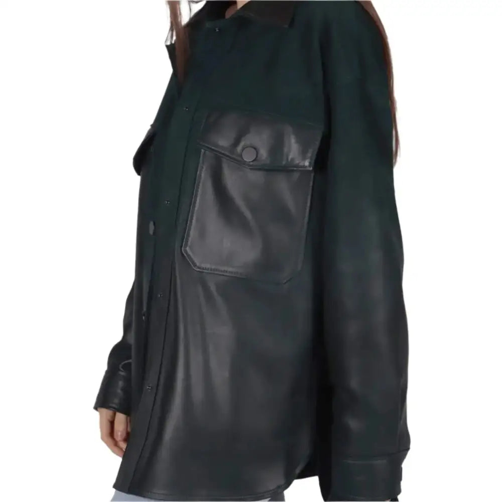 Green Suede Leather Jacket Women - Riders Republic UK
