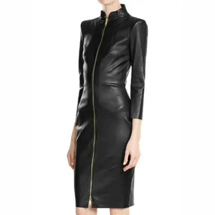 Women’s High Waist Leather Catsuit Jumpsuit - Riders Republic UK