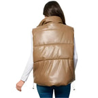 Womens Khaki Puffer Vest - Riders Republic UK