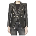 Womens Black Leather Blazer - Riders Republic UK