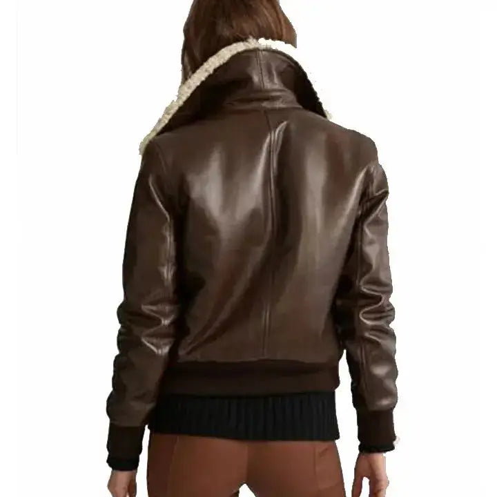 Womens Shearling Aviator Jacket - Riders Republic UK