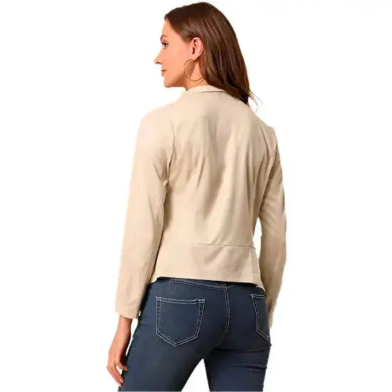 Light Pink Moto Suede Jacket for Women - Riders Republic UK