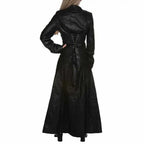 Womens Long Victorian Leather Coat - Riders Republic UK