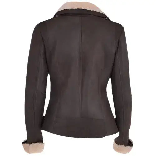 Womens Luxury Shearling Aviator Jacket - Riders Republic UK