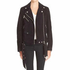 Womens Nebbuk Leather Biker Jacket - Riders Republic UK
