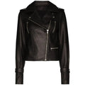 Petite Black Leather Asymmetrical Jacket Women - Riders Republic UK