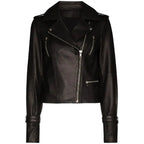 Petite Black Leather Asymmetrical Jacket Women - Riders Republic UK