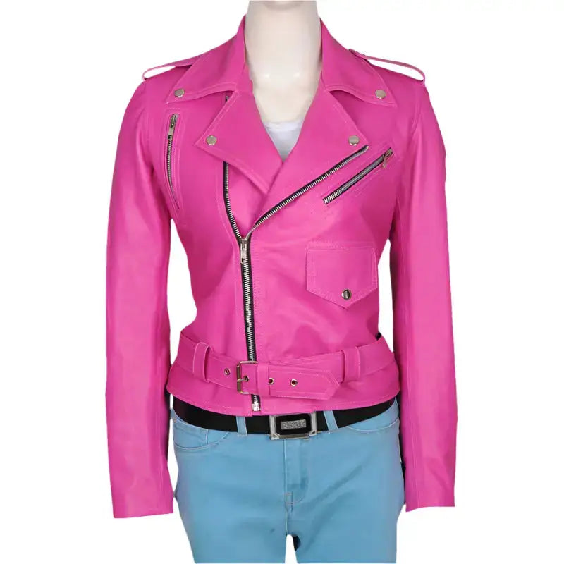 Pink Leather Jacket for Women - Riders Republic UK