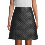 Womens Quilted Leather Skirt - Riders Republic UK