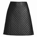 Womens Quilted Leather Skirt - Riders Republic UK
