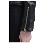 Womens Slim Fit Black Leather Jacket - Riders Republic UK