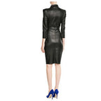 Women’s Slim Fit Short Black Leather Dress - Riders Republic UK