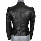 Black Sheepskin Leather Blazer - Riders Republic UK