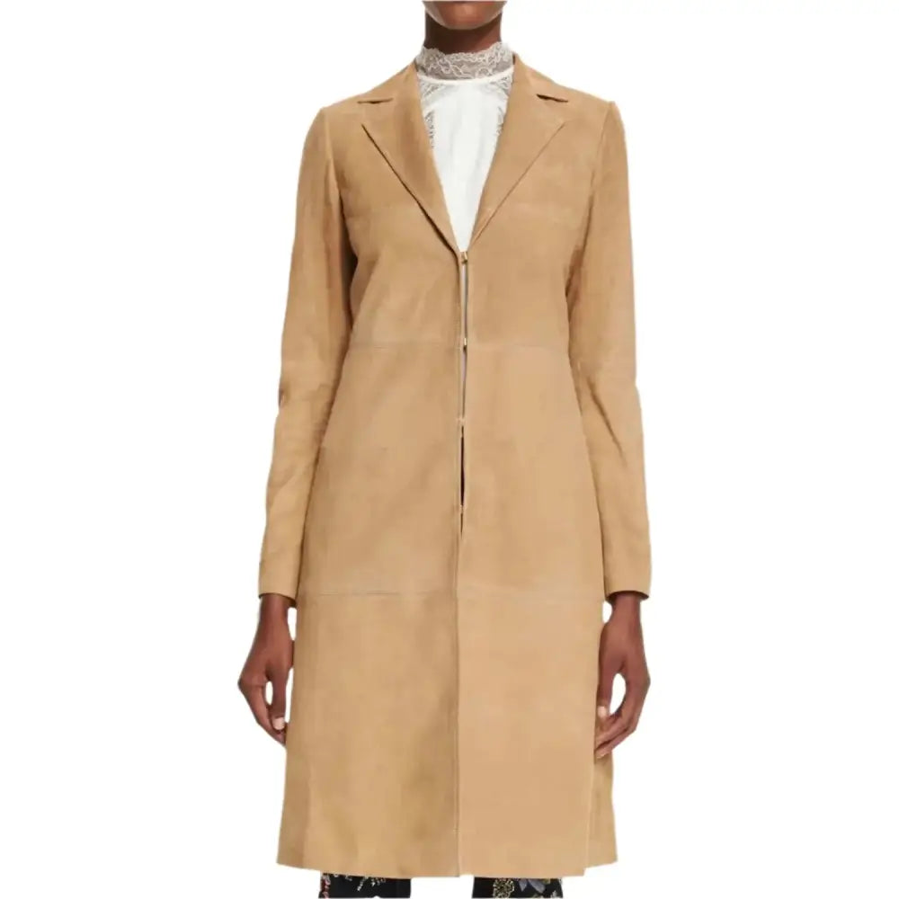 Womens Suede Mid Length Coat - Riders Republic UK