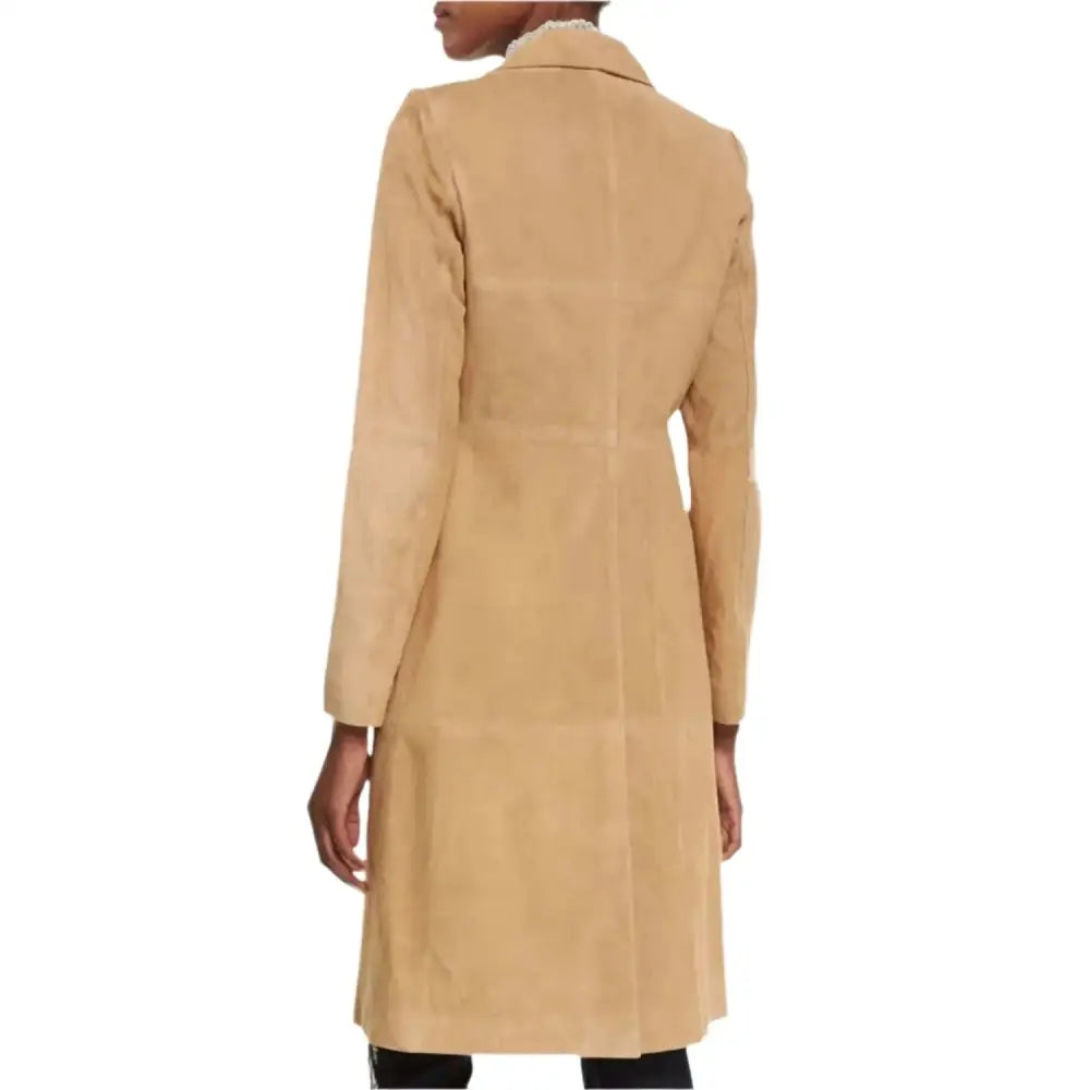 Womens Suede Mid Length Coat - Riders Republic UK