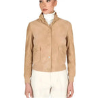 Tan Brown Suede Trucker Jacket Womens - Riders Republic UK