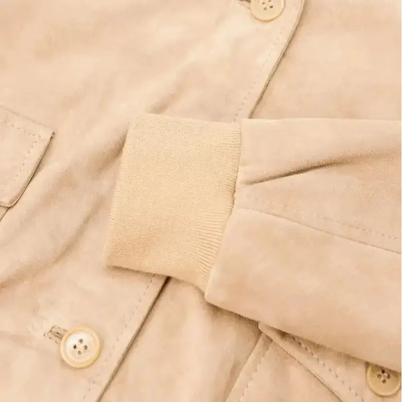 Tan Brown Suede Trucker Jacket Womens - Riders Republic UK