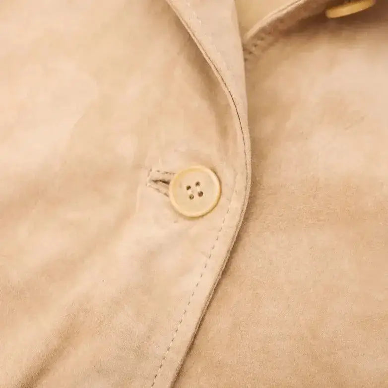 Tan Brown Suede Trucker Jacket Womens - Riders Republic UK