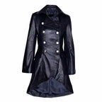 Victorian Black Leather Coat - Riders Republic UK