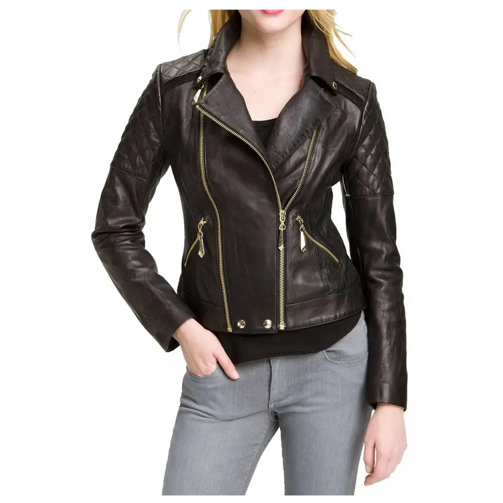 Vintage Black Leather Fashion Jacket Women’s - Riders Republic UK