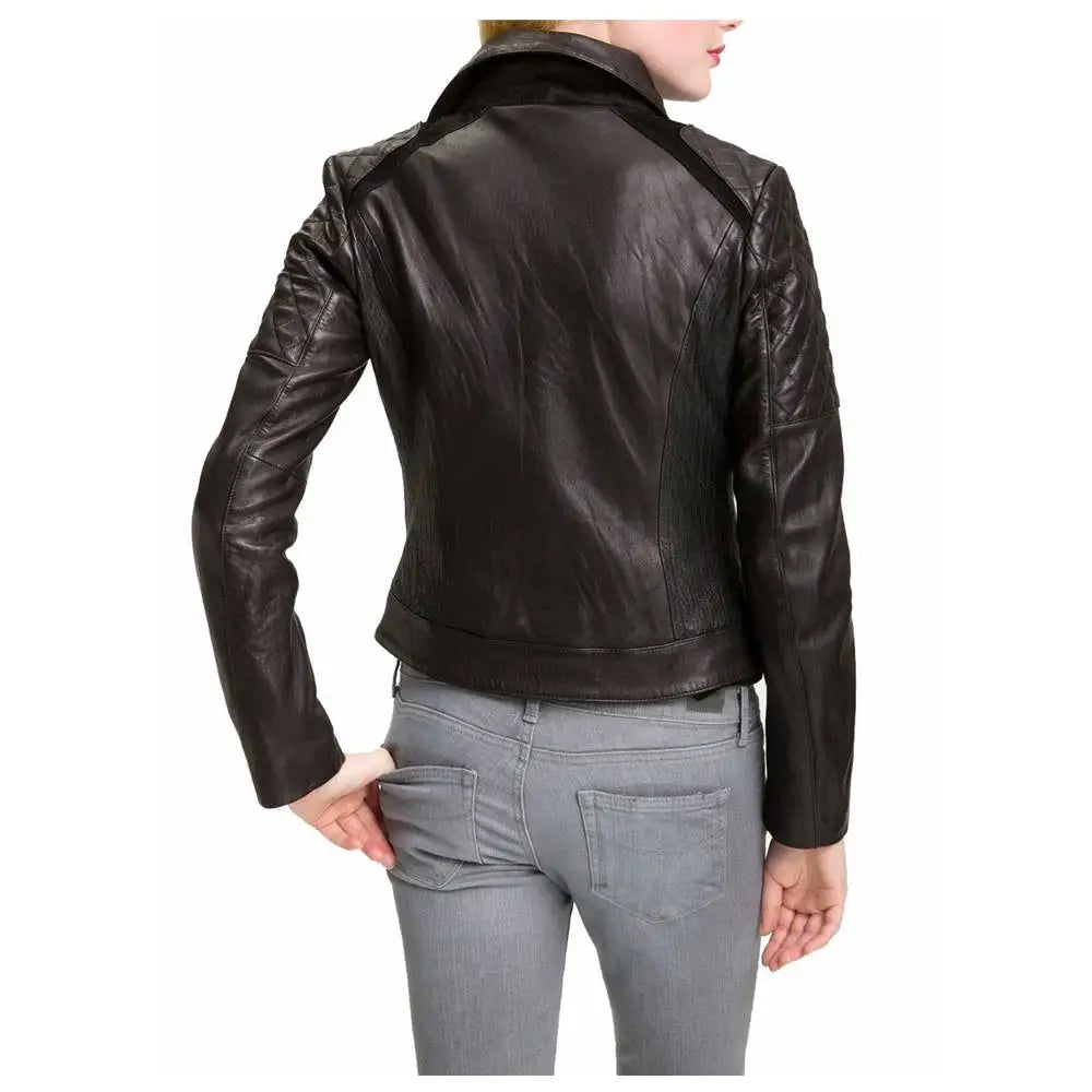 Vintage Black Leather Fashion Jacket Women’s - Riders Republic UK
