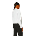 Womens White Leather Blazer Silver Buttons - Riders Republic UK