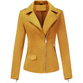 Yellow Suede Moto Biker Jacket for Women - Riders Republic UK